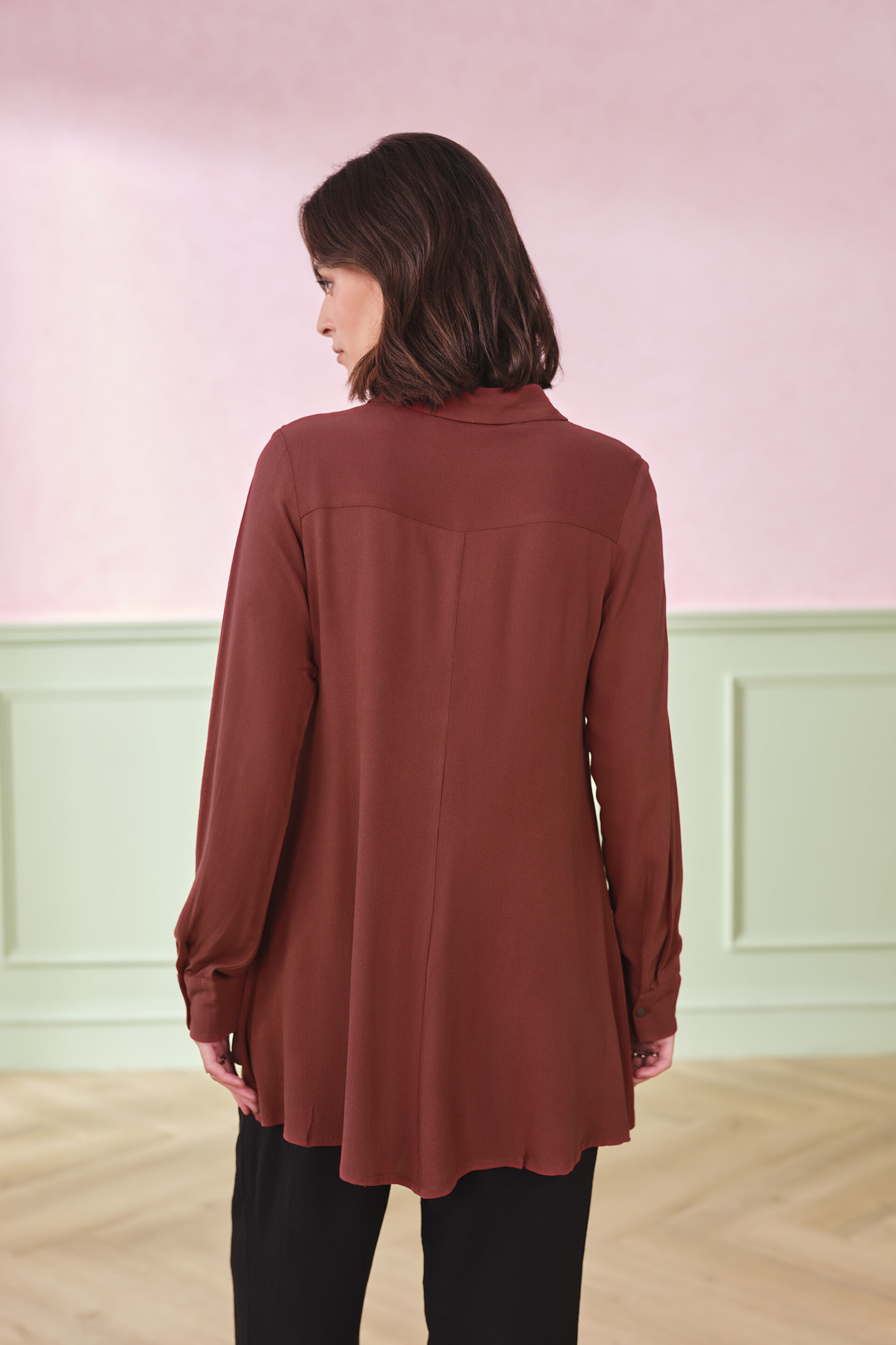 Everyday Chestnut Viscose Top, Rust, image 6